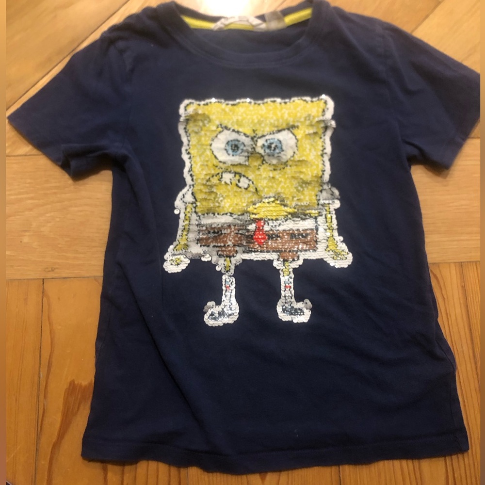 Sponge bob boys sequin flip T-shirt